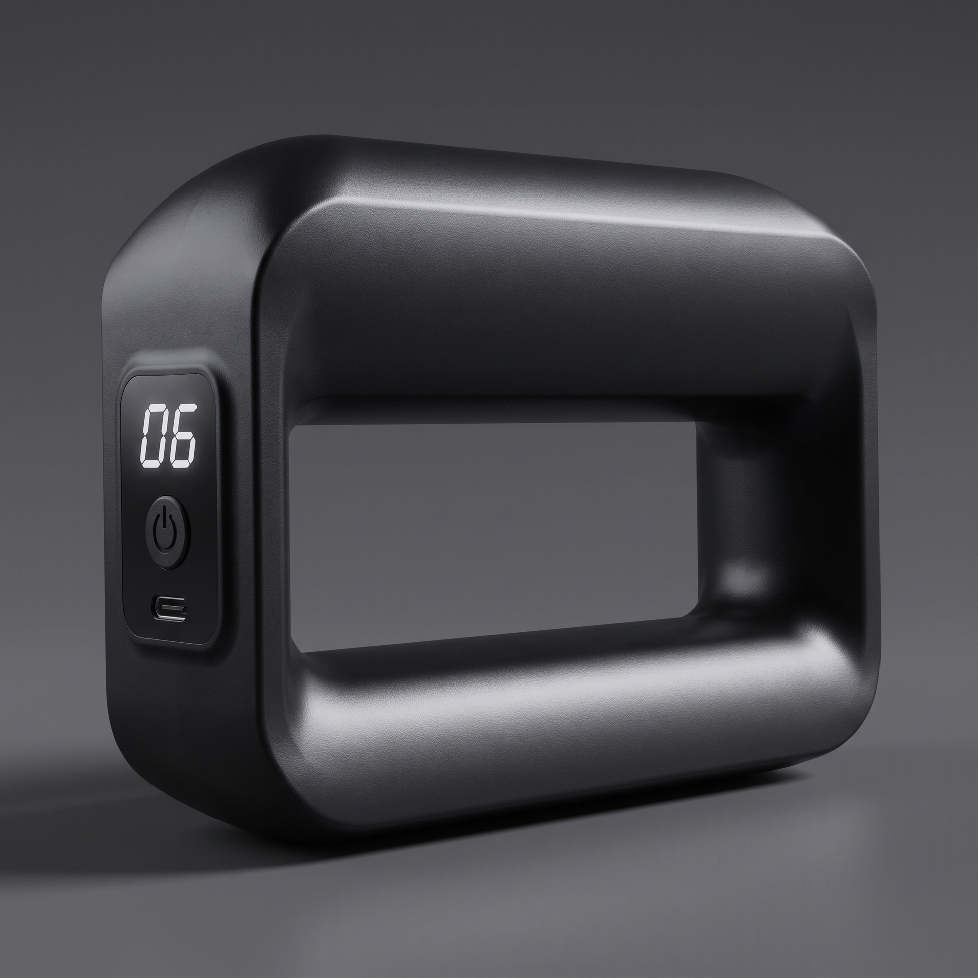 HALO Massage Ring studio product photo showing LED display and power button