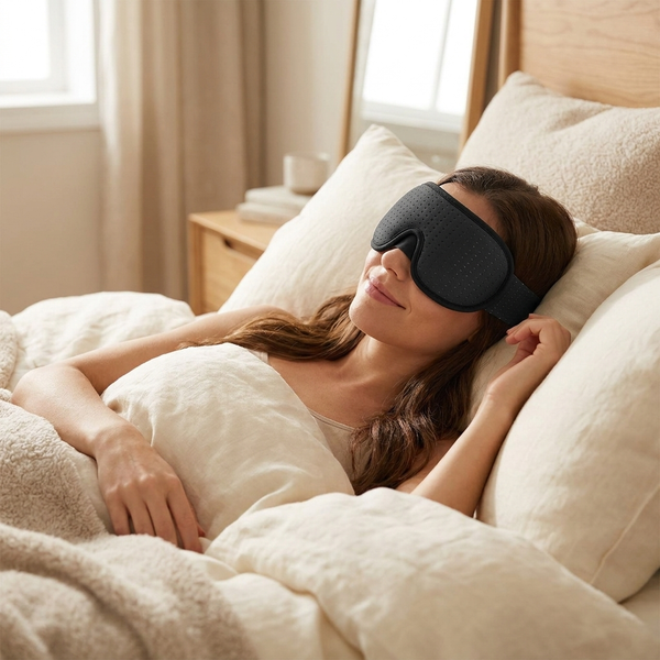 SERENITY Contoured Blackout Eye Mask — 3D Memory Foam